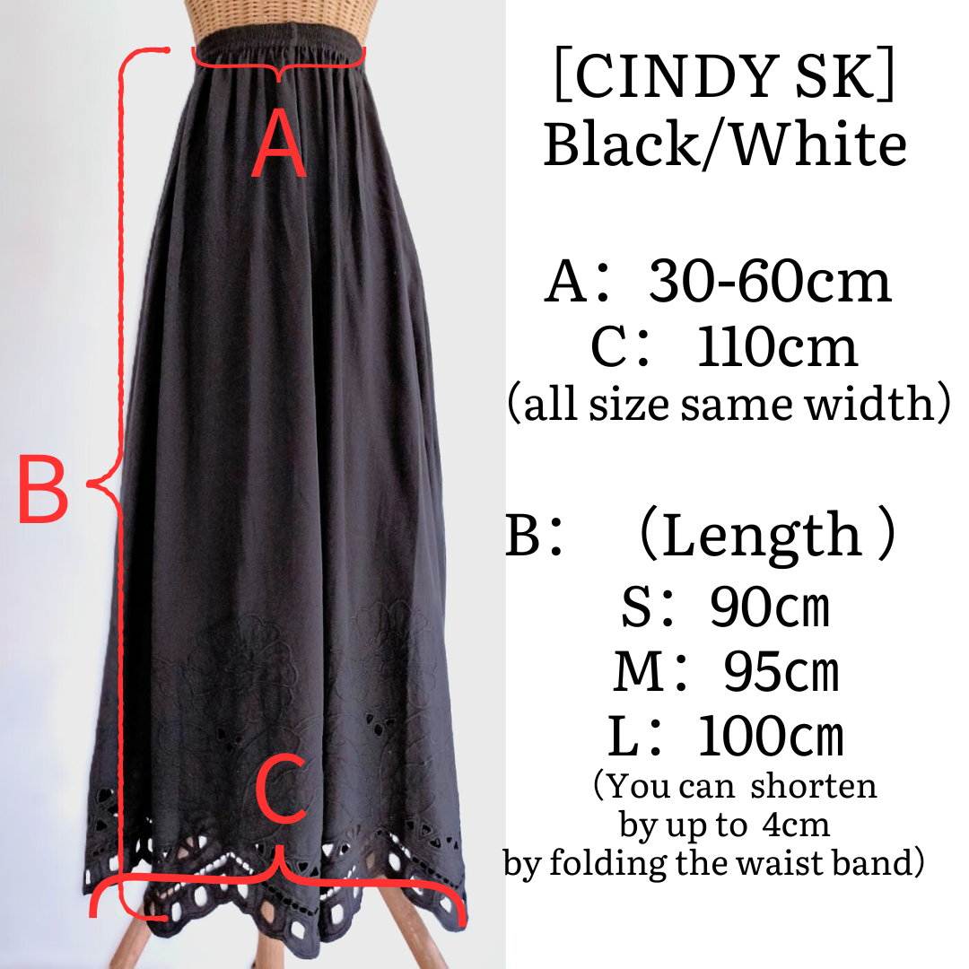 CINDY Skirt Black│XS,S,M,L,XL Pre-order 14days