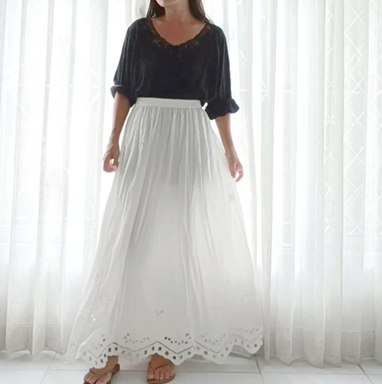 CINDY Skirt White│XS,S,M,L,XL Pre-order 14days